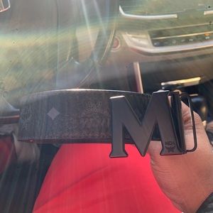 Black MCM reversible belt